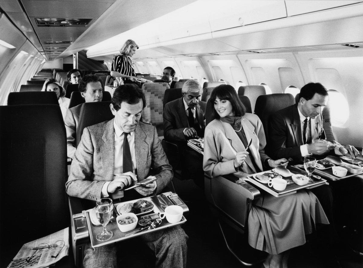 moving-into-the-1980s-airline-dining-became-a-little-less-glamorous-as-passengers-ate-out-of-trays-that-look-more-like-the-ones-modern-fliers-are-used-to