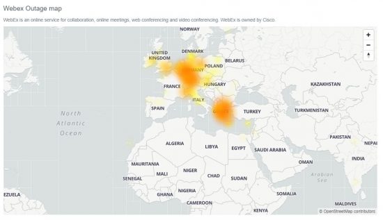 Κράσαρε το Webex: Ο χάρτης που αποδεικνύει ότι το πρόβλημα δεν είναι ελληνικό