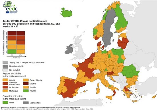 ECDC: Βελτιωμένη η επιδημιολογική κατάσταση στο μεγαλύτερο μέρος της Ελλάδας