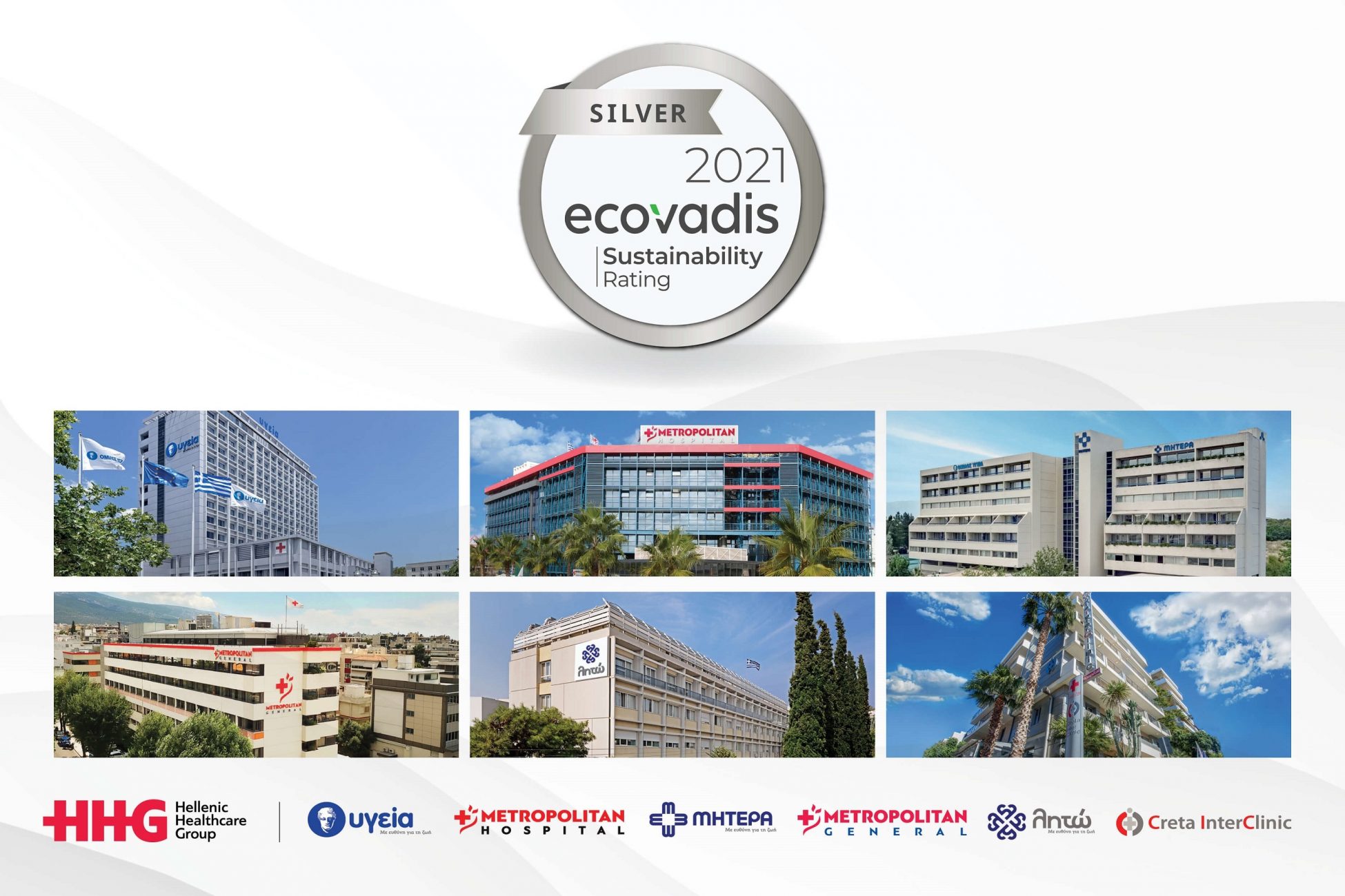 Hellenic Healthcare Group: Ασημένια διάκριση από την EcoVadis για το 2021 στον τομέα της Εταιρικής Κοινωνικής Ευθύνης