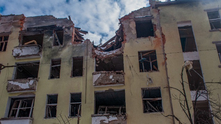 Κατεστραμμένα κτίρια στο χάρκοβο