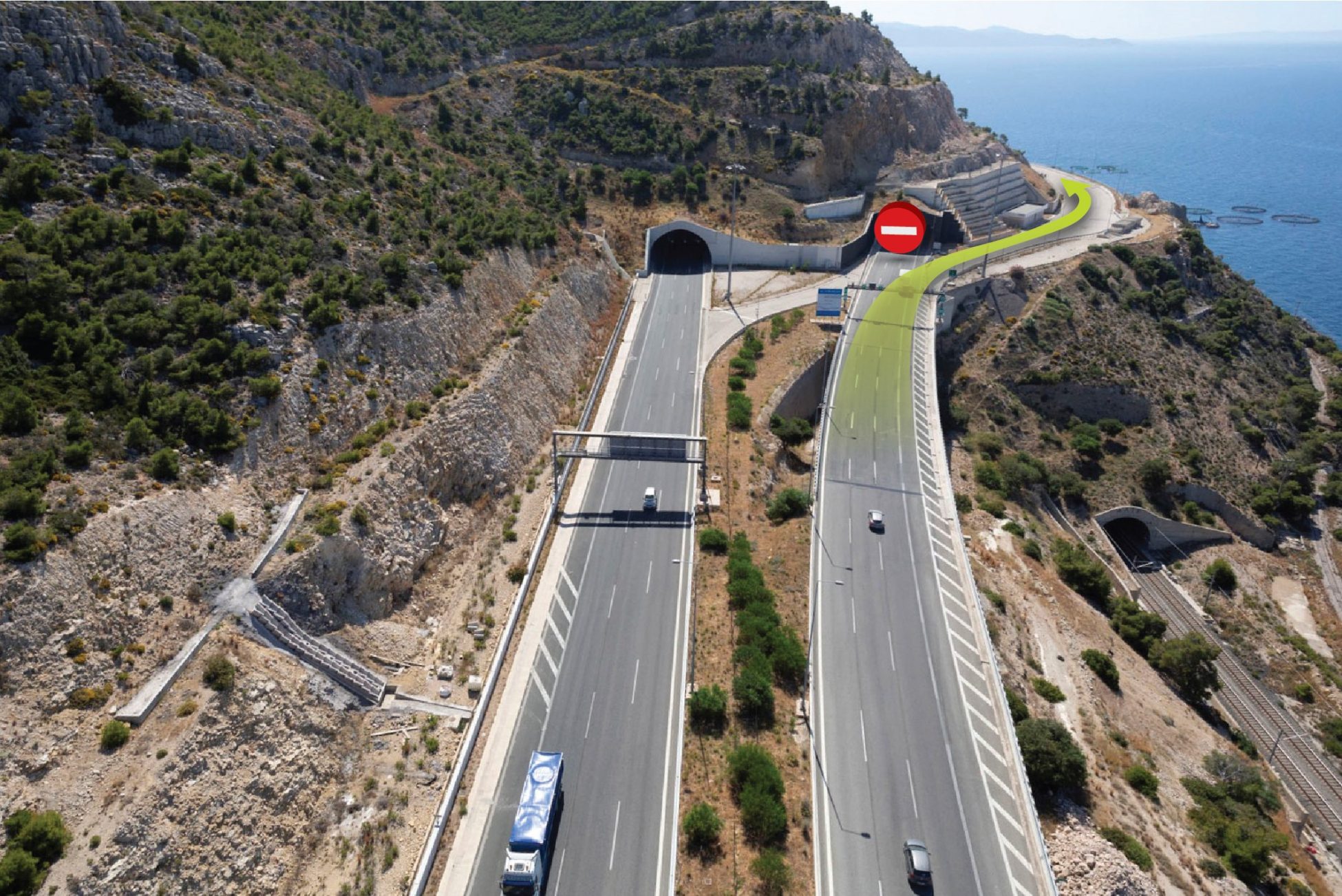 Ολυμπία Οδός: Παράταση εργασιών στη σήραγγα «Θησέας» στην περιοχή της Κακιάς Σκάλας