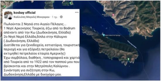 Ελληνίδα πουλάει την τουρκική νησίδα Ακρόνησο και την ελληνική νησίδα Νερά για τουριστική ανάπτυξη και εξόρυξη πετρελαίου!