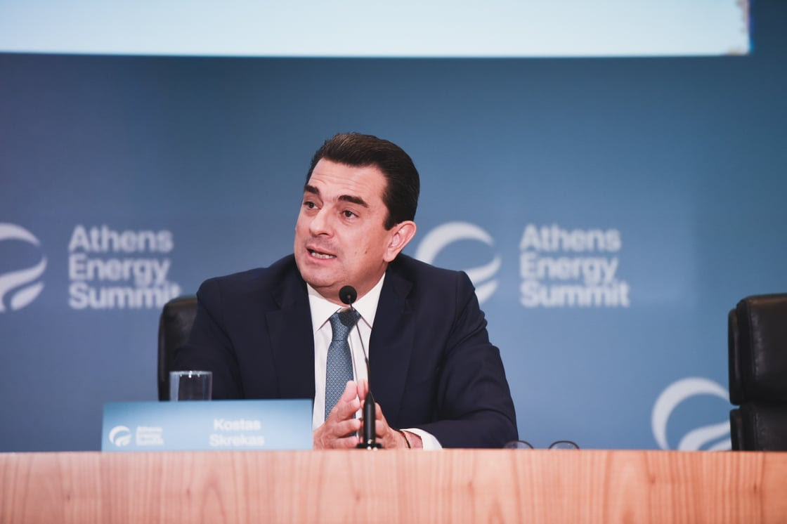 Ο Κώστας Σκρέκας, πρώην υπουργός Περιβάλλοντος και Ενέργειας στο Athens Energy Summit