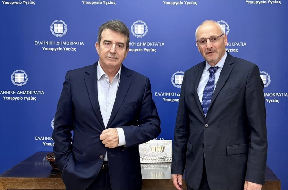 Συνάντηση του υπουργού Υγείας, Μιχάλη Χρυσοχοΐδη με τον πρέσβη του Ισραήλ στην Ελλάδα, Νόαμ Κατς