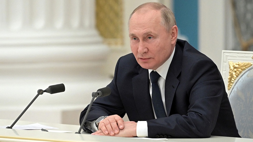 Ο Ρώσος Πρόεδρος Βλαντίμιρ Πούτιν σε συνέντευξη Tύπου στο Μινσκ
