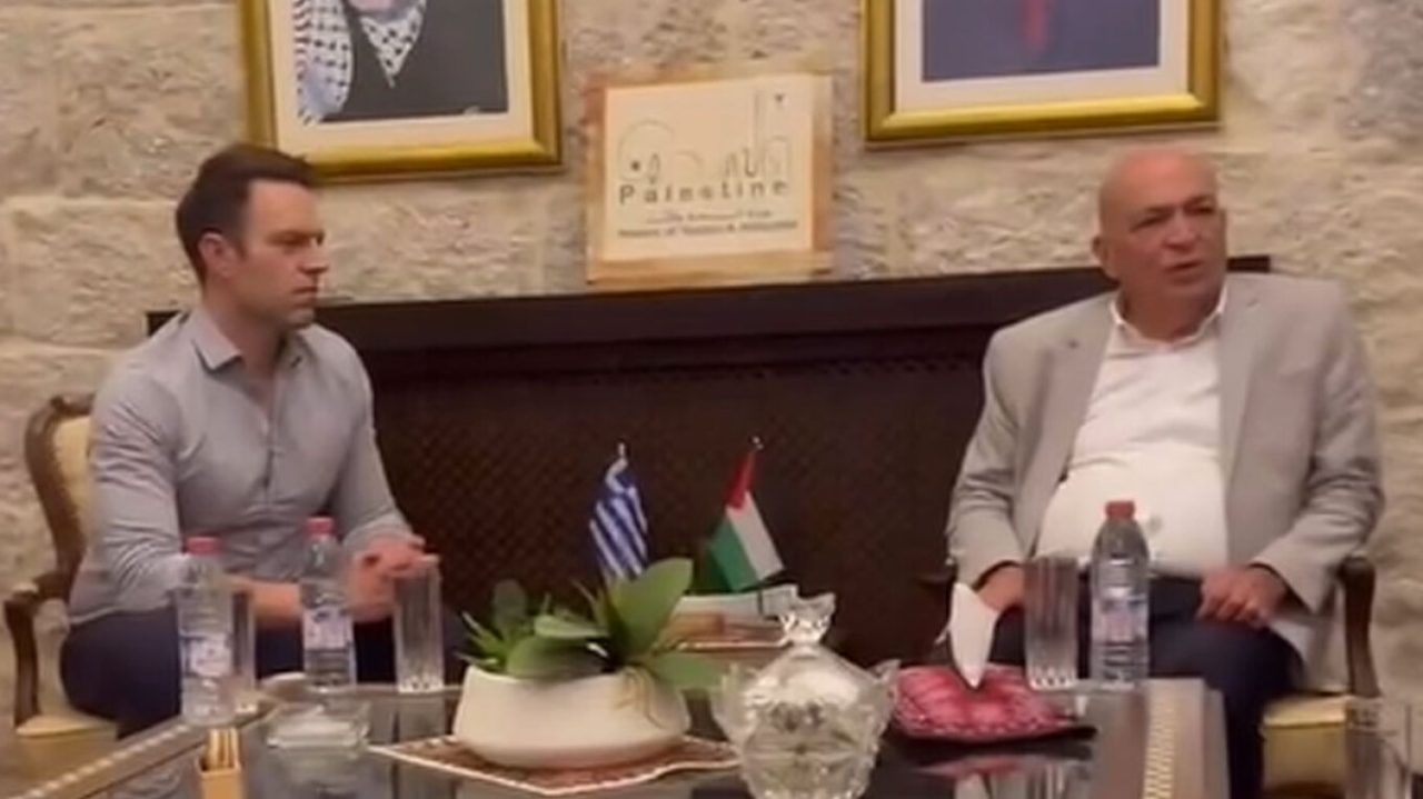 Συνάντηση Στέφανου Κασσελάκη με τον υπουργό Τουρισμού της Παλαιστίνης