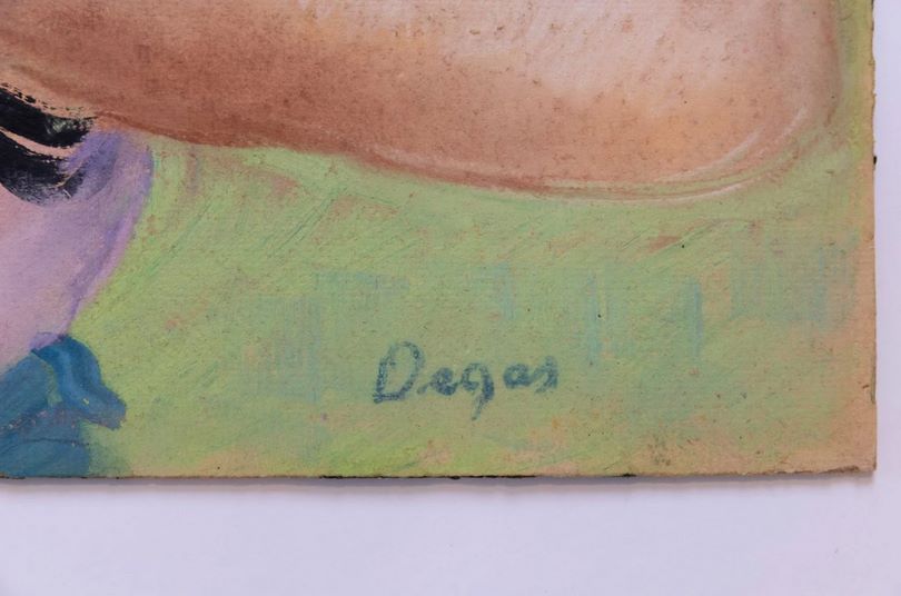 Η υπογραφή του Ντεγκά στο έργο