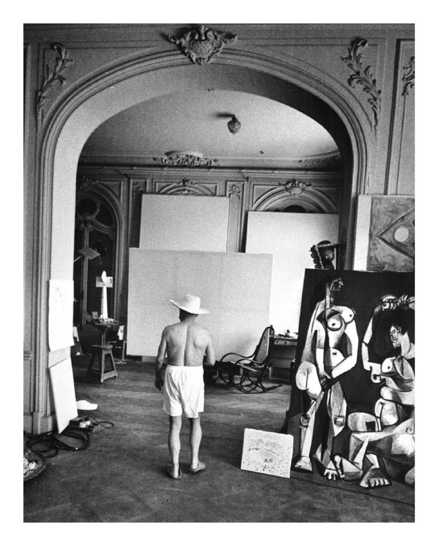 Ο Πικάσο στο καθιστικό του σπιτιού του στις Κάννες, 1957