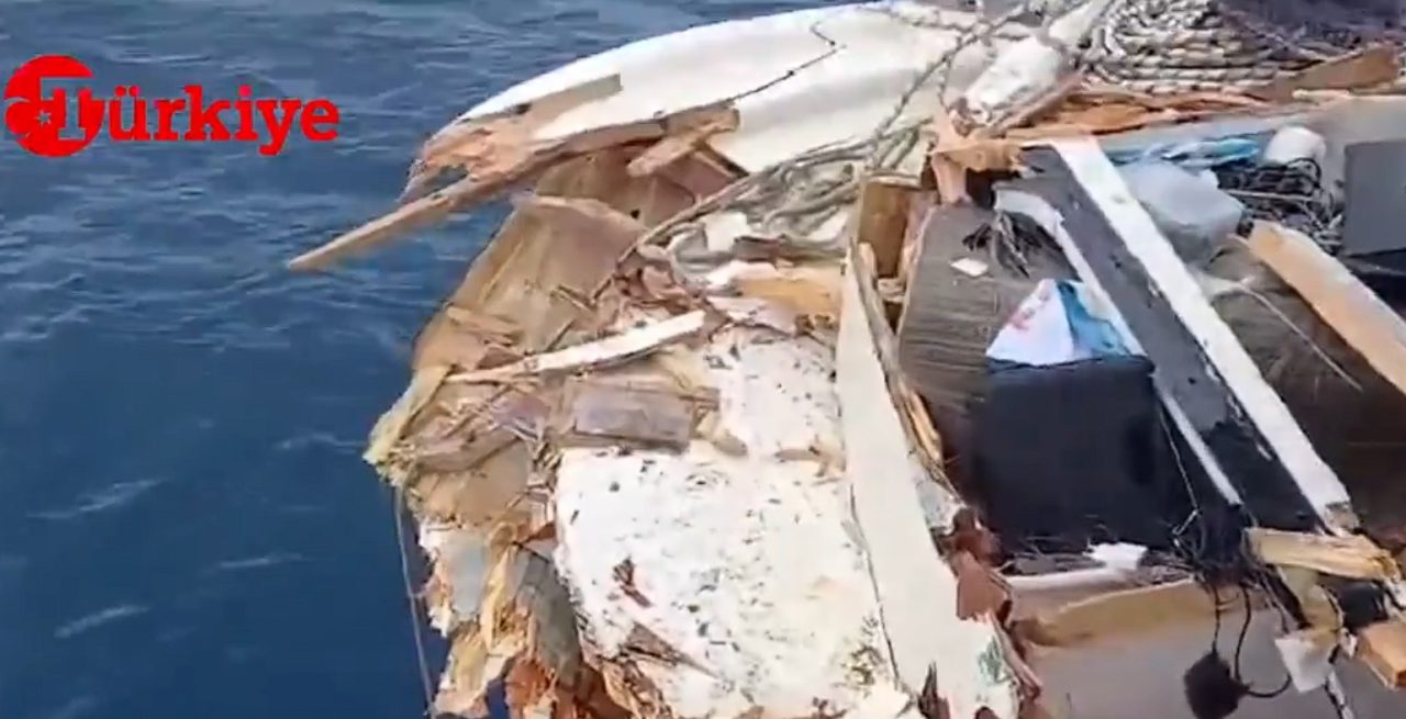 το κατεστραμμένο τουρκικό αλιευτικό