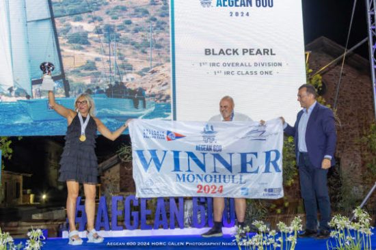 AEGEAN 600: Νικητής του αγώνα το σκάφος Black Pearl από τη Γερμανία – Πρωτιά στην κατηγορία MAXI Yachts για το σκάφος AIOLOS του Γ.Προκοπίου