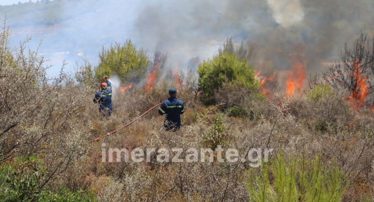 Φωτιά στη Ζάκυνθο Πηγή: imerazante.gr