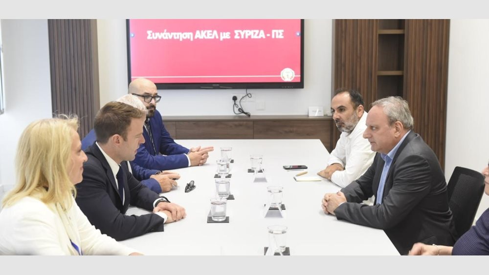 Συνάντηση με τον γενικό γραμματέα του ΑΚΕΛ Στέφανο Στεφάνου είχε το μεσημέρι της Παρασκευής o πρόεδρος του ΣΥΡΙΖΑ-ΠΣ, Στέφανος Κασσελάκης