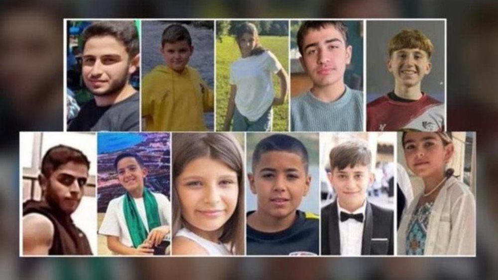 τα παιδιά που σκοτώθηκαν χθες από ρουκέτα που έπεσε στα Υψίπεδα του Γκολάν