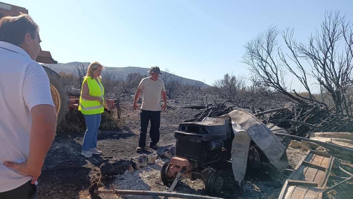 Έλεγχος από κλιμάκια της Περιφέρειας Αττικής σε καμένη επιχείρηση