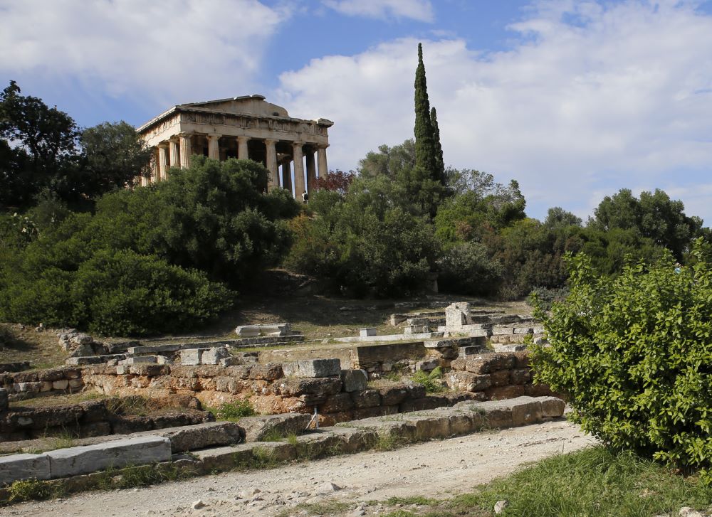 Άποψη του Ναού του Ηφαίστου στην Αρχαία Αγορά